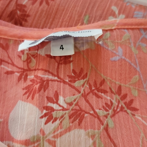 Zaga Collection Blouse w Long Sleeve Sz 4 - Picture 4 of 4